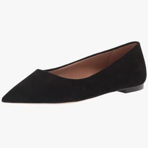 Sam Edelman Black Pointed Toe Suede Flats